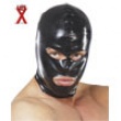 Латексная маска для головы чёрная.