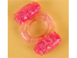 Розовое виброкольцо с двумя батарейками (ToyFa 818033-3)