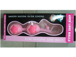 Розовые вагинальные шарики из силикона.