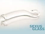 Изогнутый гладкий стеклянный фаллос ( Sexus-glass  912037)